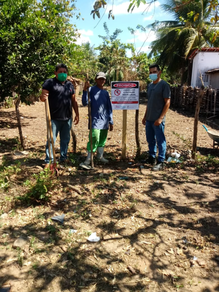 Prefeitura de Murici dos Portelas Instala Placas Alertando Contra Descarte Irregular do Lixo